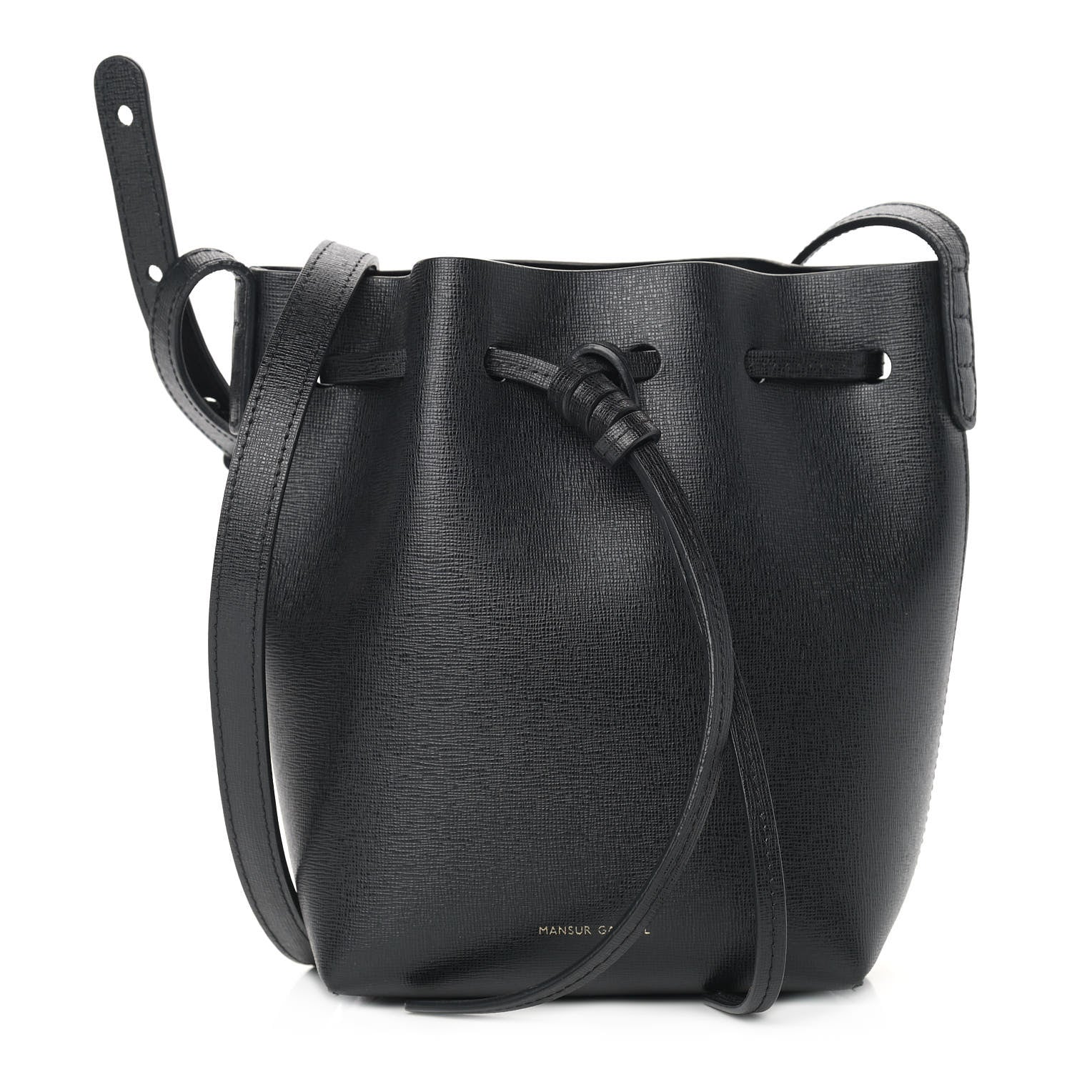 Mansur Gavriel Saffiano Mini Mini Bucket Bag Black 1 of 9