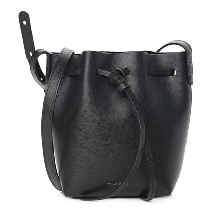 Mansur Gavriel Saffiano Mini Mini Bucket Bag Black 1 of 9