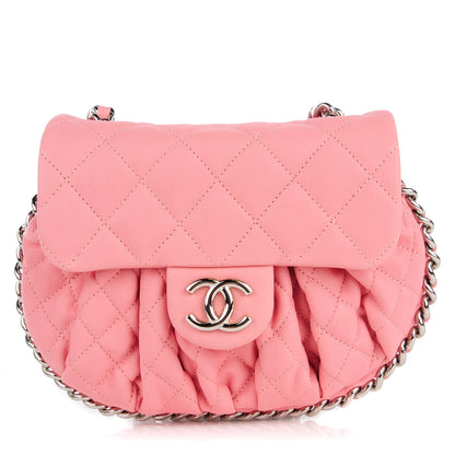 Chanel Washed Lambskin Mini Chain Around Flap Pink 1 of 7