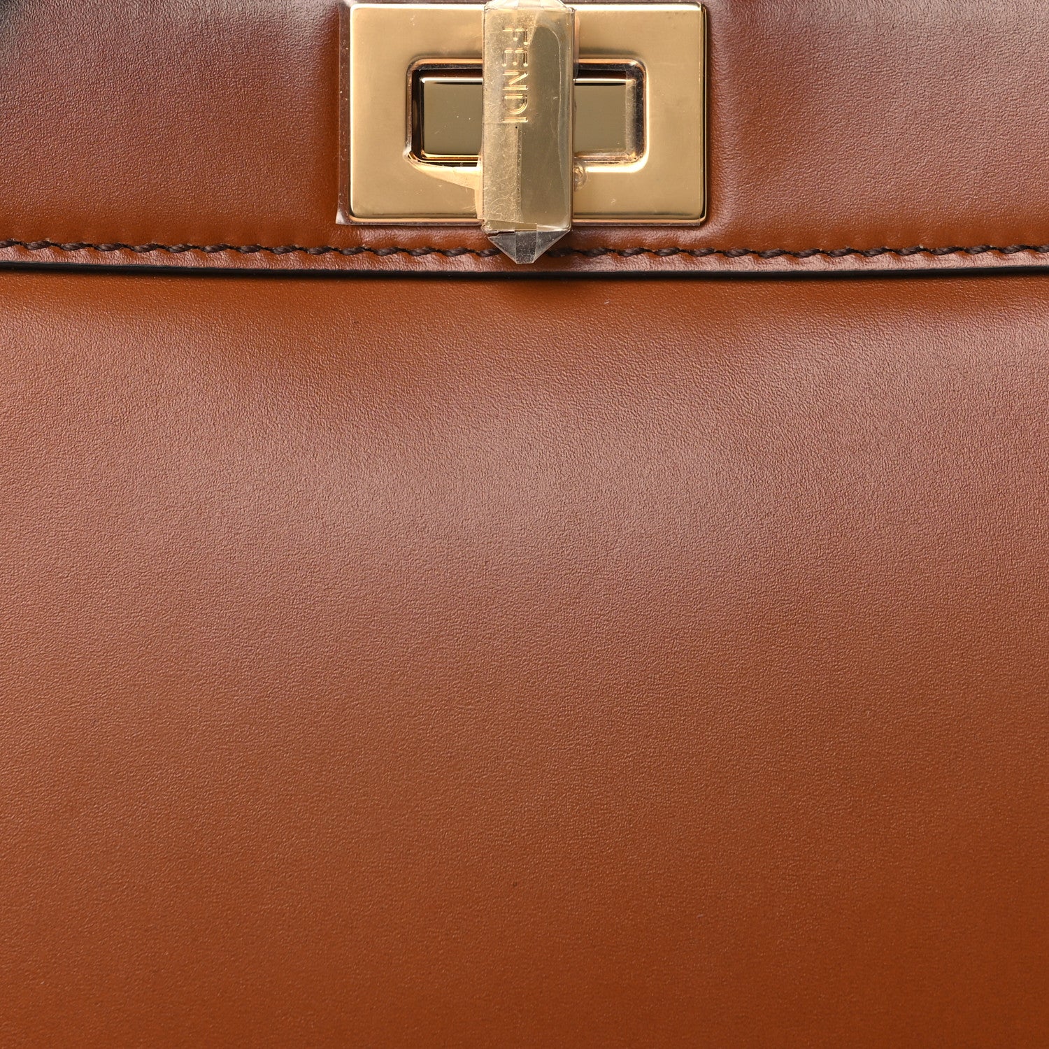 Fendi Vitello King Tamponato Medium Peekaboo I SEE U East West Satchel Cuoio 9 of 11