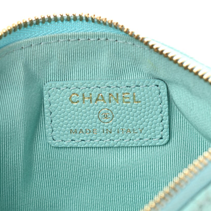 Chanel Caviar Quilted Small Cosmetic Case Light Blue 6 of 8