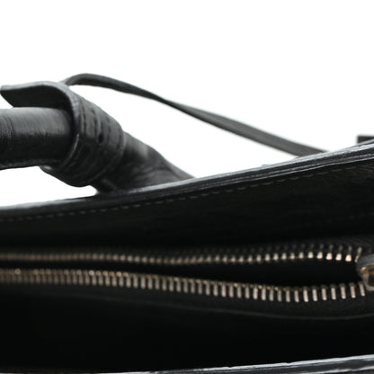 Saint Laurent Calfskin Crocodile Embossed Large Sac De Jour Carryall Black 10 of 10