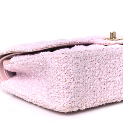 Chanel Tweed Medium Double Flap Pink 10 of 13