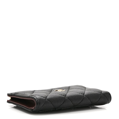 Chanel Caviar Quilted CC Zip Around Card Holder Black 4 of 10