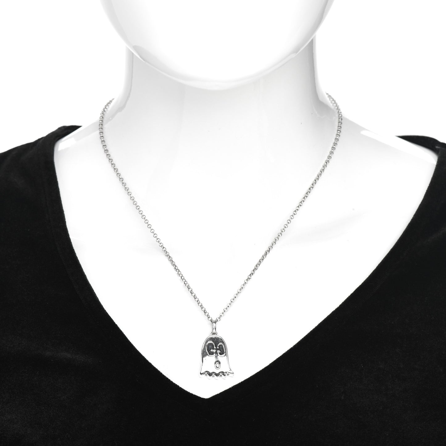 Sterling Silver GucciGhost Ghost Pendant Necklace