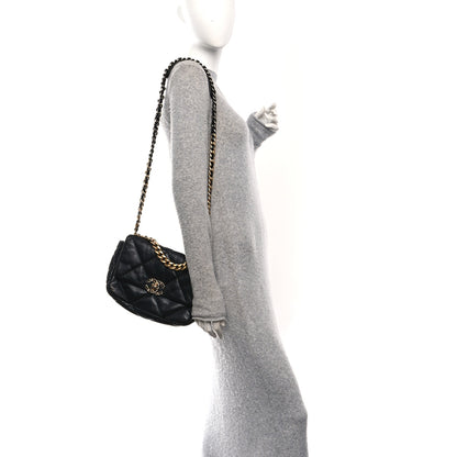 Chanel Lambskin Quilted Medium Chanel 19 Flap Black 2 of 10