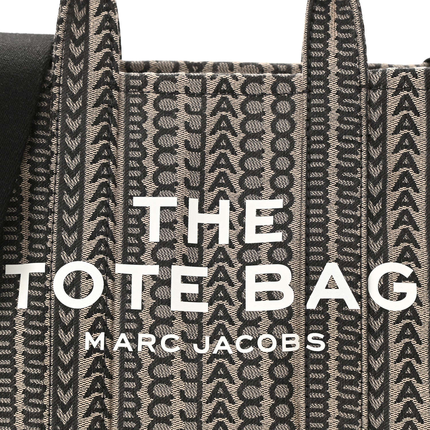 Marc Jacobs Cotton Jacquard Monogram Mini The Traveler Tote Bag Beige Multicolor 7 of 9