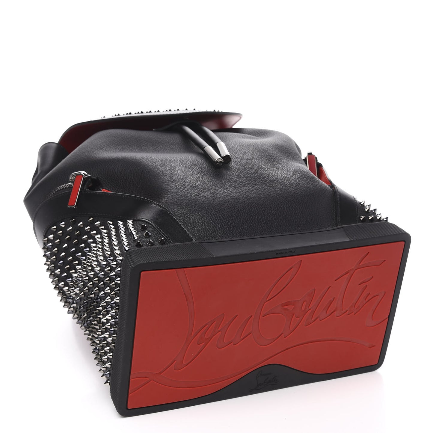 Calfskin Spiked Explorafunk Backpack Black