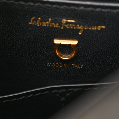 Salvatore Ferragamo Calfskin Small Margot Top Handle Satchel Black 7 of 10
