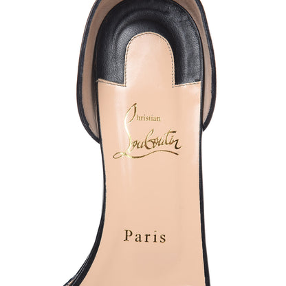Christian Louboutin Grosgrain Shiny Nappa Christeriva Flats 38 Version Black 6 of 9