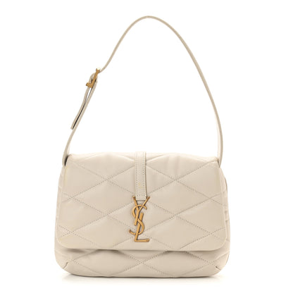 Saint Laurent Lambskin Quilted Le 57 Diamond Shoulder Bag Crema Soft 1 of 8