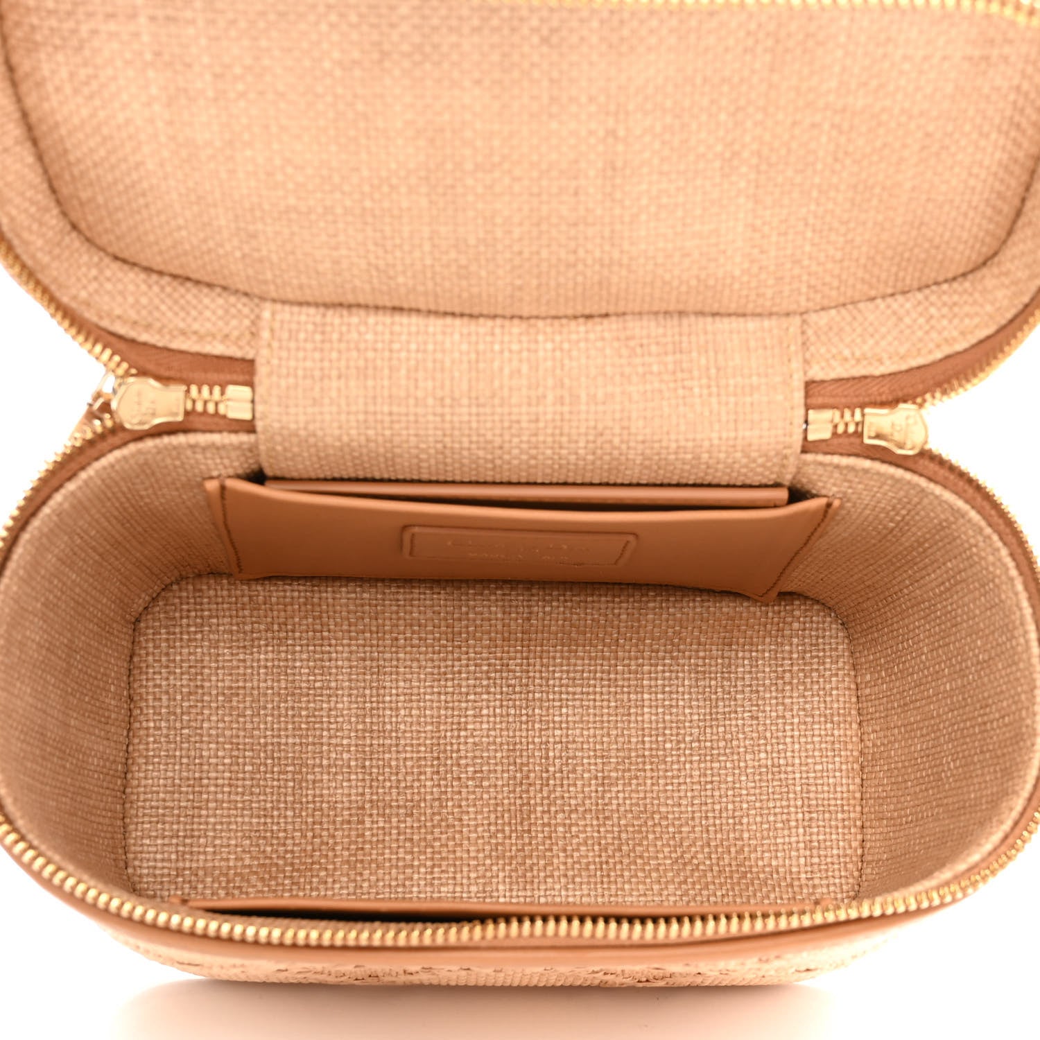 Christian Dior Raffia Cannage Small Vanity Case Beige 5 of 11