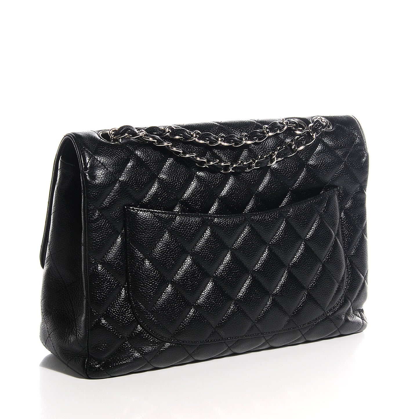 Caviar Jumbo Single Flap Black