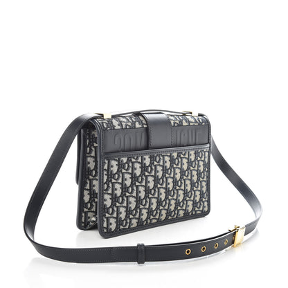 Christian Dior Oblique 30 Montaigne Flap Bag Blue 3 of 11