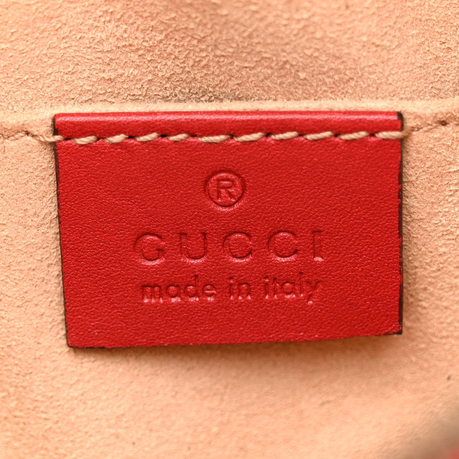 Gucci Calfskin Matelasse GG Marmont Belt Bag 85 34 Hibiscus Red 6 of 12