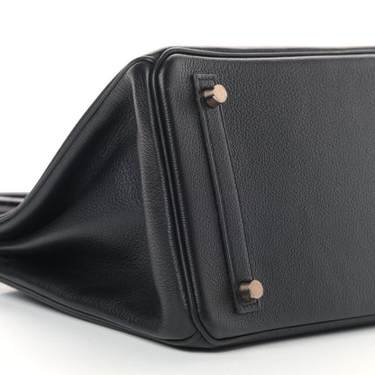 Hermes Taurillon Novillo Shiny Niloticus Crocodile Birkin Touch 30 Black 5 of 9