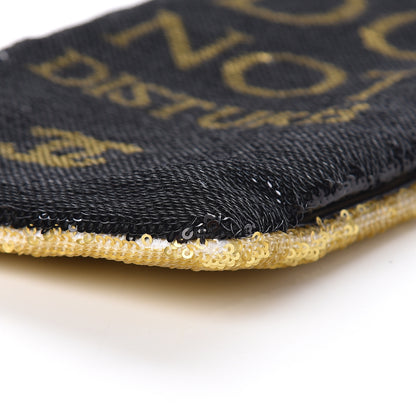 Chanel Sequin Do Not Disturb Minaudiere Clutch Black Gold 12 of 12