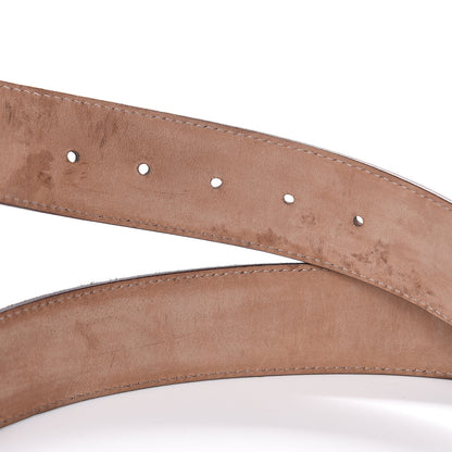 Gucci Metallic Calfskin Interlocking G 40mm Belt 95 38 Pewter 4 of 6
