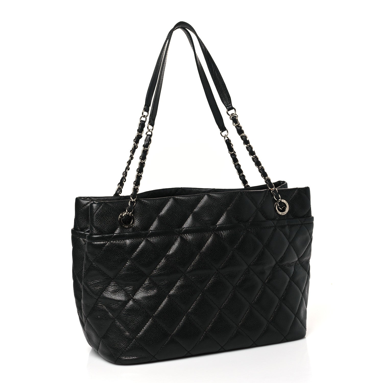 Chanel Caviar Quilted CC Timeless Soft Tote Black 3 of 9