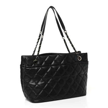 Chanel Caviar Quilted CC Timeless Soft Tote Black 3 of 9