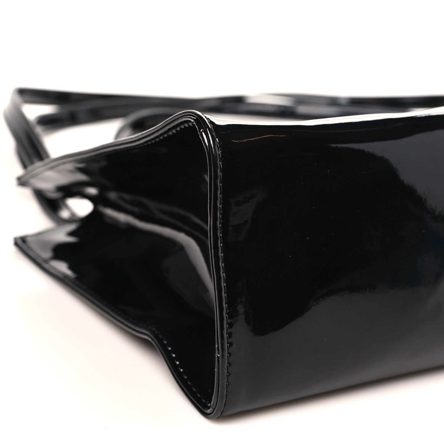 Telfar Patent Vegan Leather Shmedium Shopping Bag Black 8 of 9