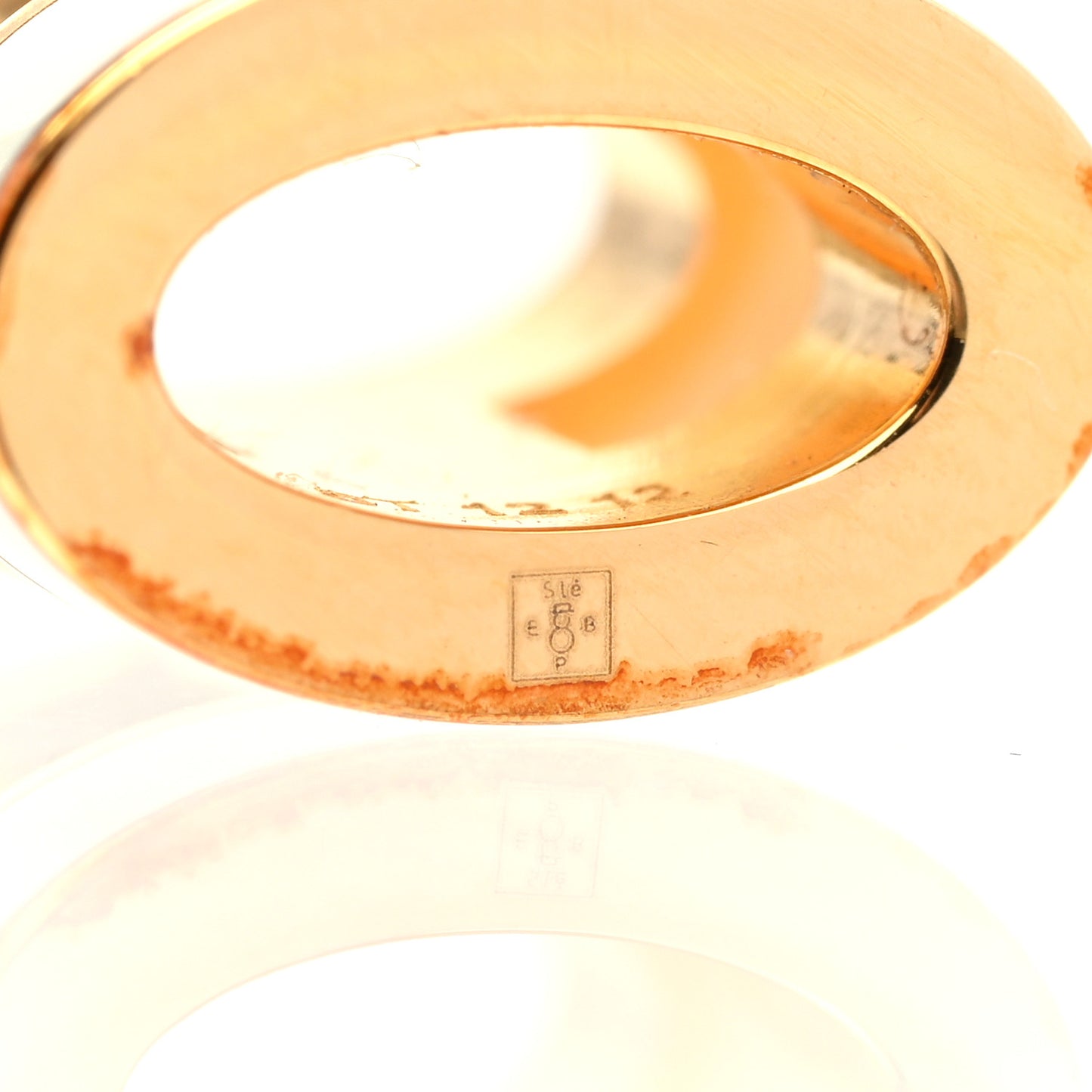 Gold Lacquered Mini Pop H Earrings White