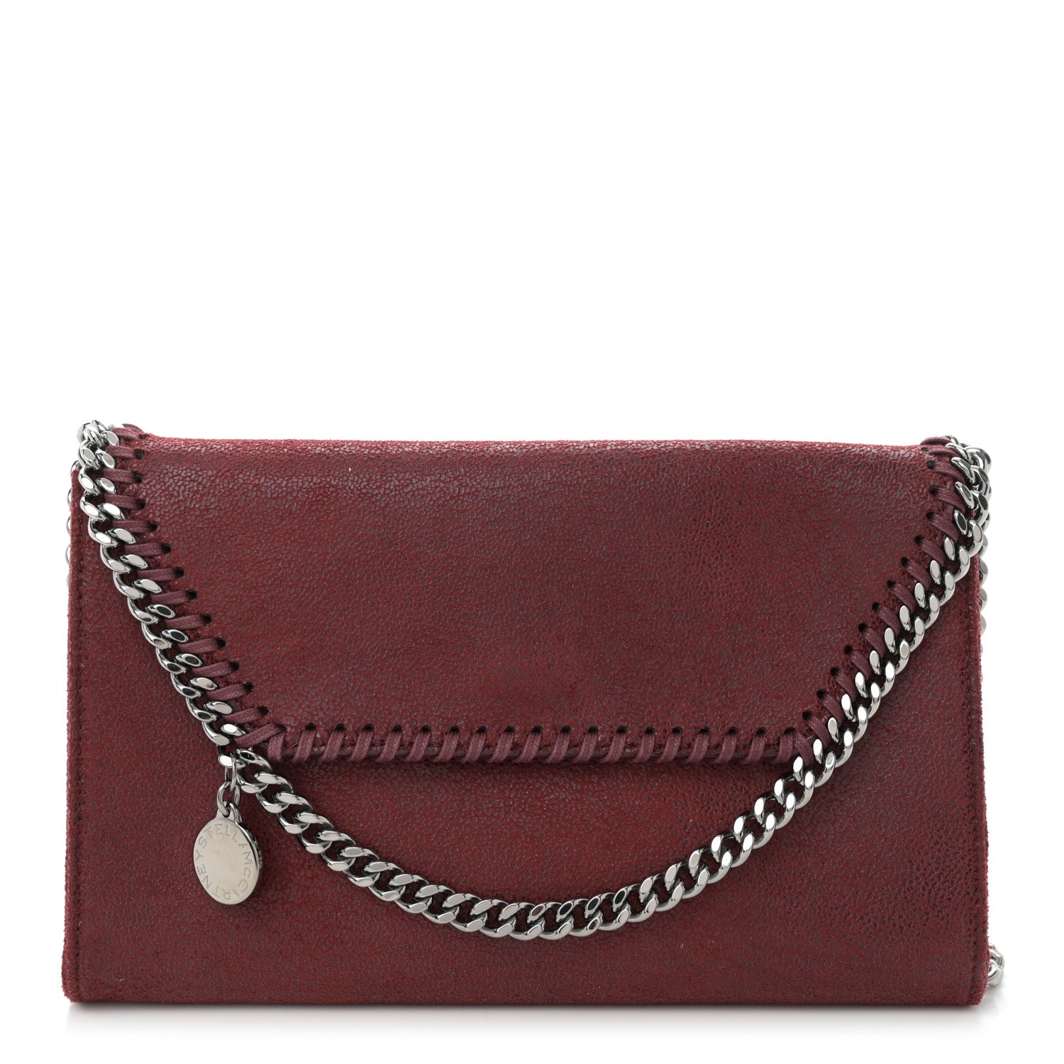 Stella McCartney Shaggy Deer Mini Falabella Crossbody Bag Burgundy 1 of 9