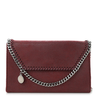 Stella McCartney Shaggy Deer Mini Falabella Crossbody Bag Burgundy 1 of 9