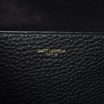 Saint Laurent Grained Calfskin Patti Tote Black 6 of 10