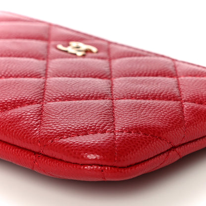 Chanel Caviar Quilted Small Cosmetic Case Red 11 of 12