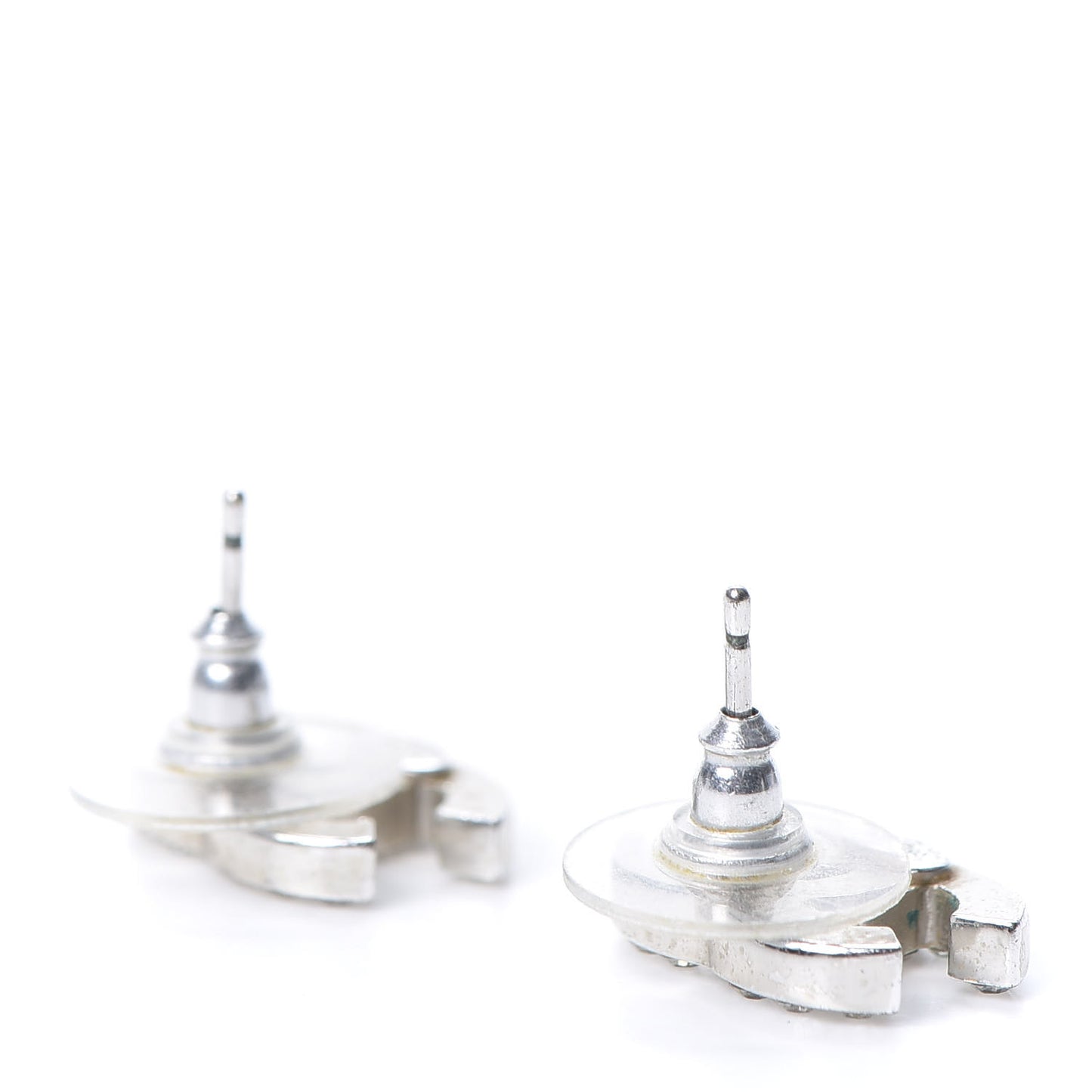 Crystal CC Earrings Silver