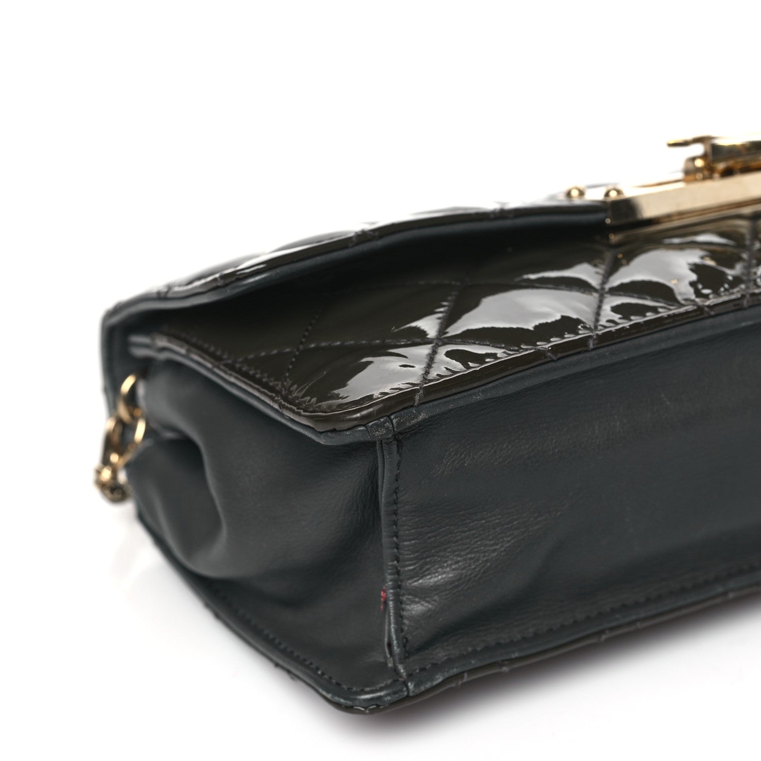 Chanel Patent Quilted Golden Class Wallet on Chain WOC Black 8 of 12