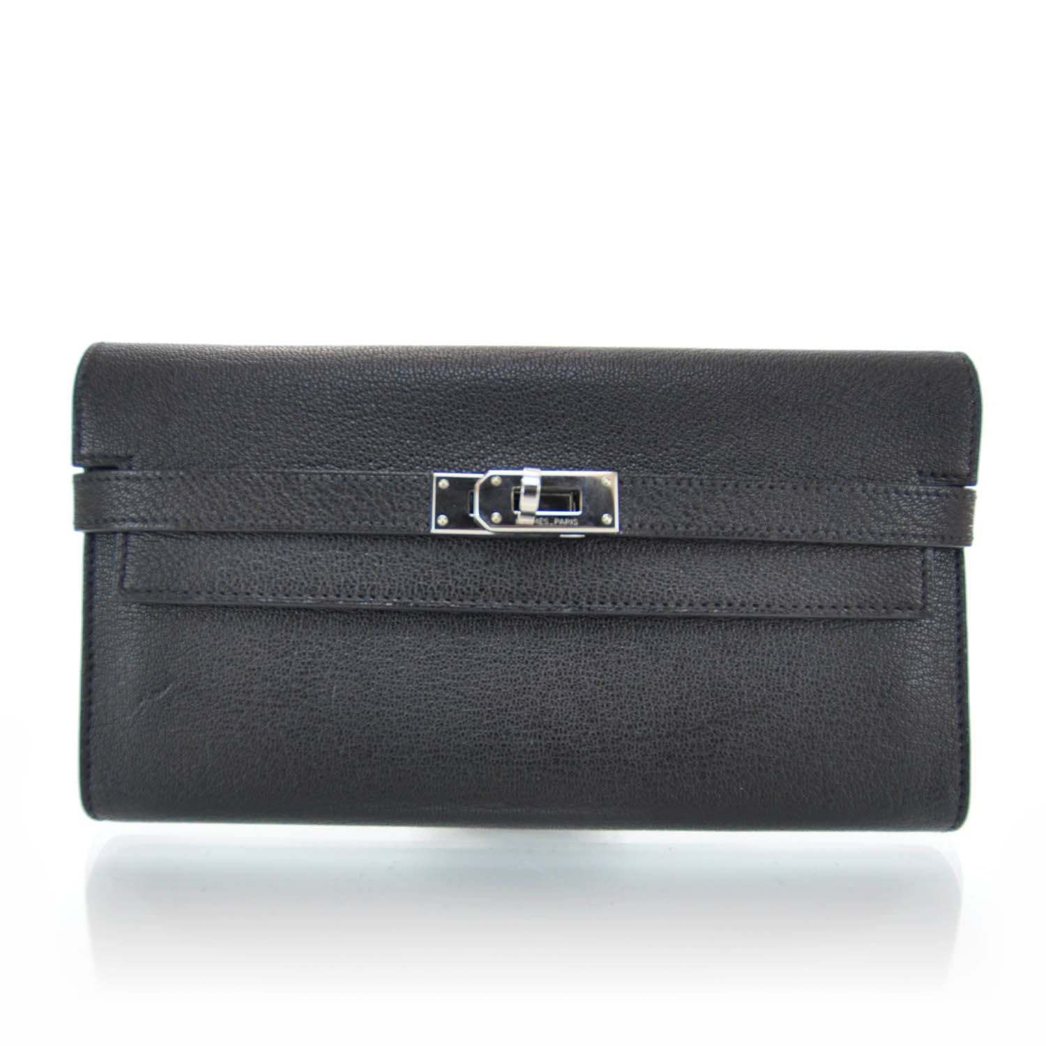 Hermes Chevre Kelly Longue Wallet Black 1 of 5