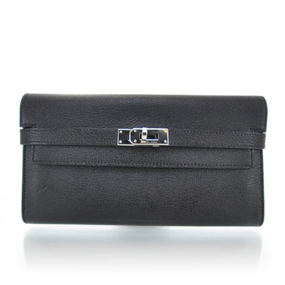 Hermes Chevre Kelly Longue Wallet Black 1 of 5