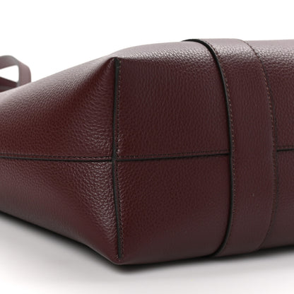 Mulberry Small Classic Grain Bayswater Tote Burgundy Oxford Blue 8 of 9