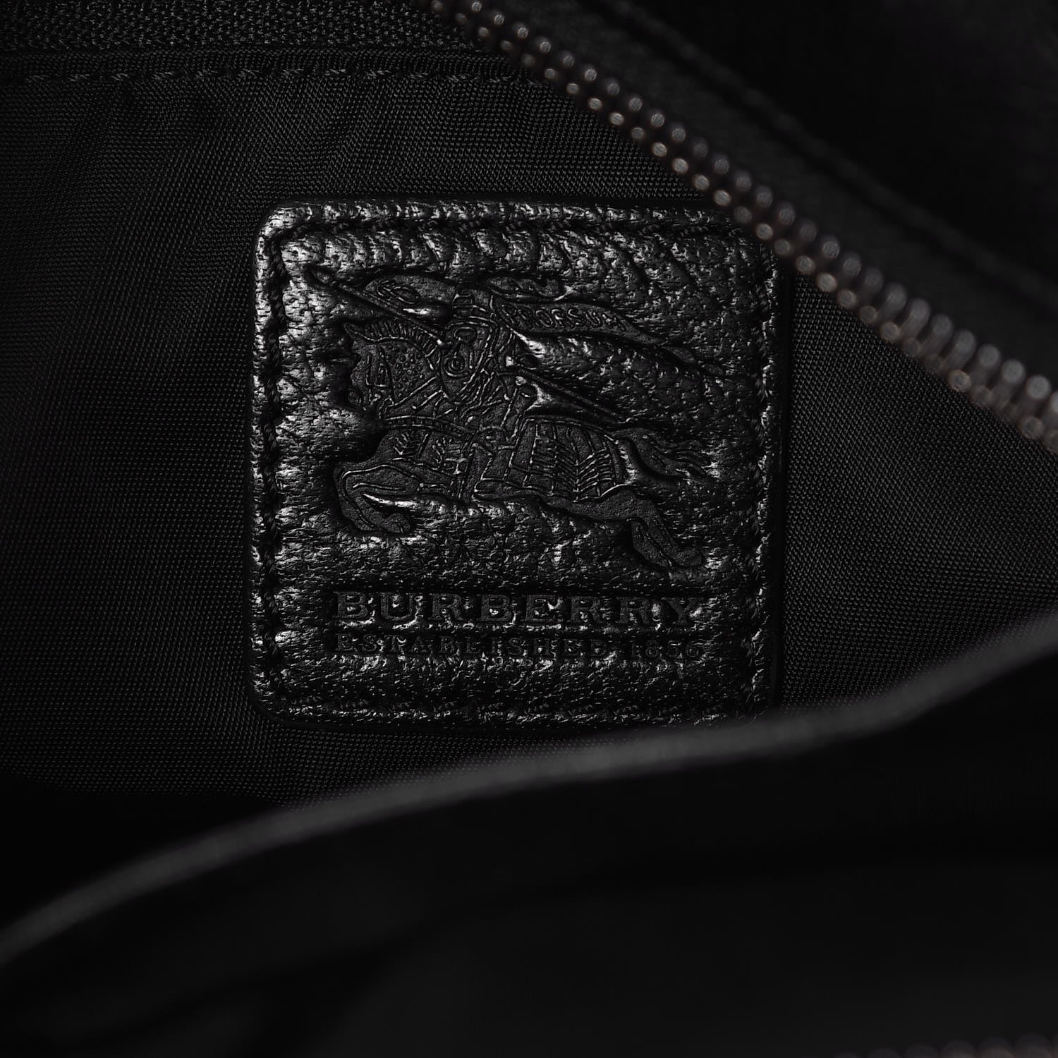 Burberry Nylon Tonal Check Torbitt Tote Black 6 of 8