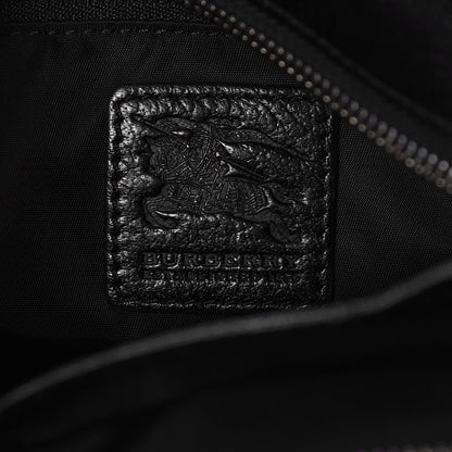 Burberry Nylon Tonal Check Torbitt Tote Black 6 of 8