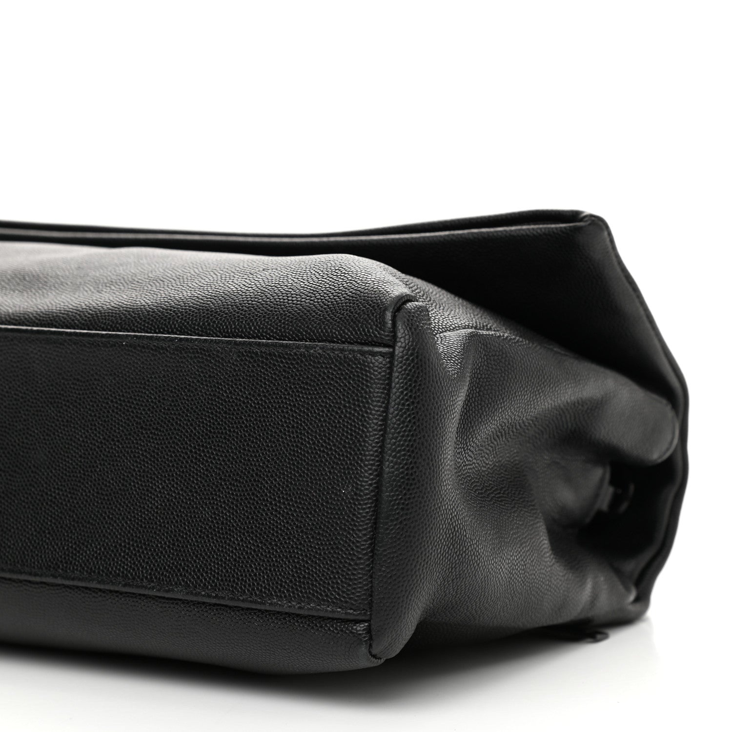 Saint Laurent Grain De Poudre Medium West Hollywood Monogram Fold-Over Black 10 of 10