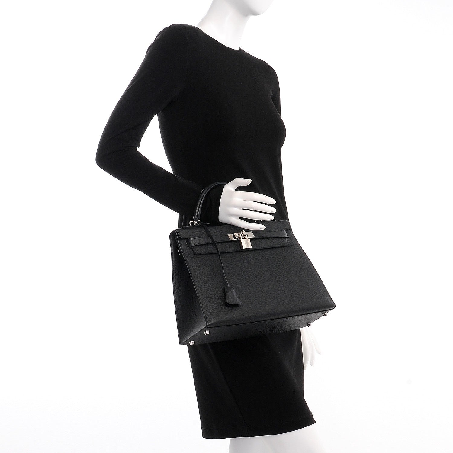 Hermes Epsom Kelly Sellier 32 Black 3 of 36