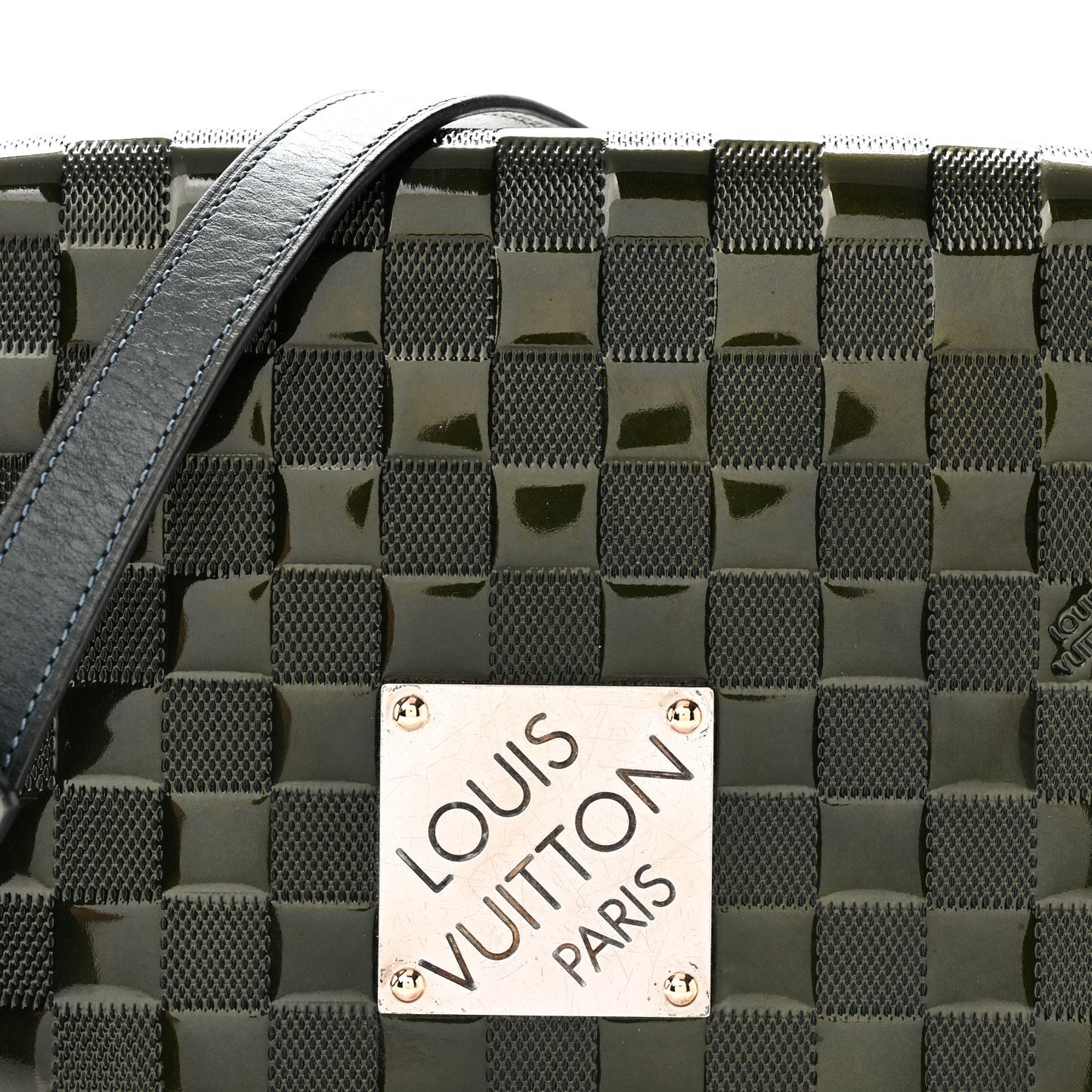 Damier Vernis Cabaret Bag Petrole Blue