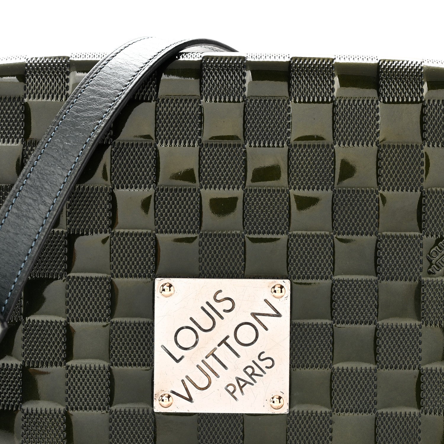 Louis Vuitton Damier Vernis Cabaret Bag Petrole Blue 7 of 11