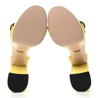 Gucci Calfskin GG Marmont Ankle Wrap 30/115mm Platform Sandals 40 Banana 5 of 8