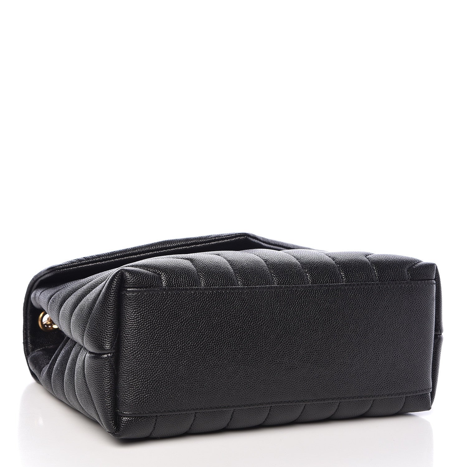 Saint Laurent Grain de Poudre Calfskin Y Quilted Monogram Small Loulou Chain Satchel Black 4 of 10