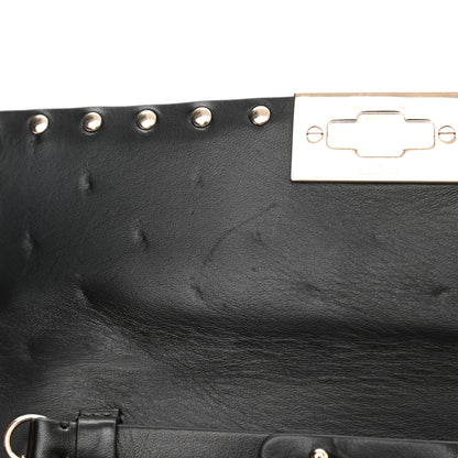 Valentino Garavani Lambskin Rockstud Spike Wallet on Chain Black 8 of 8