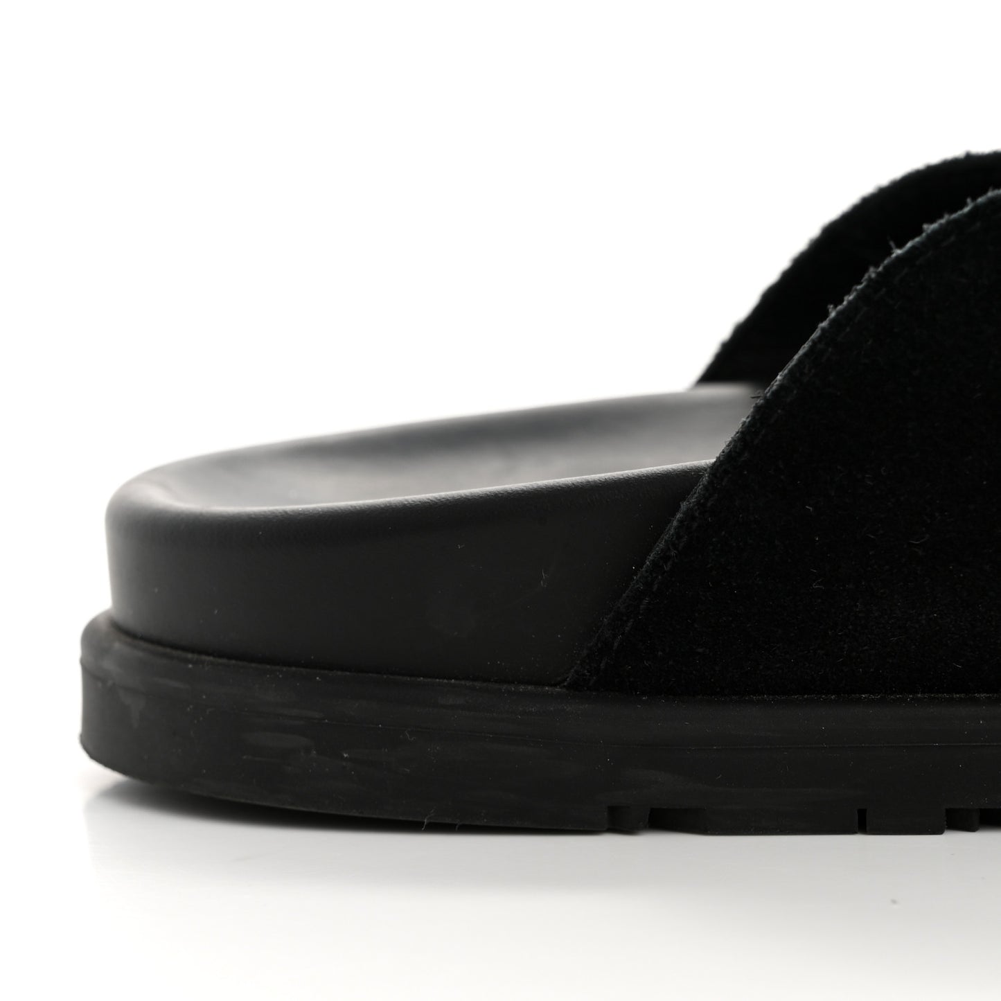 Suede Calfskin Go Mules 38.5 Black
