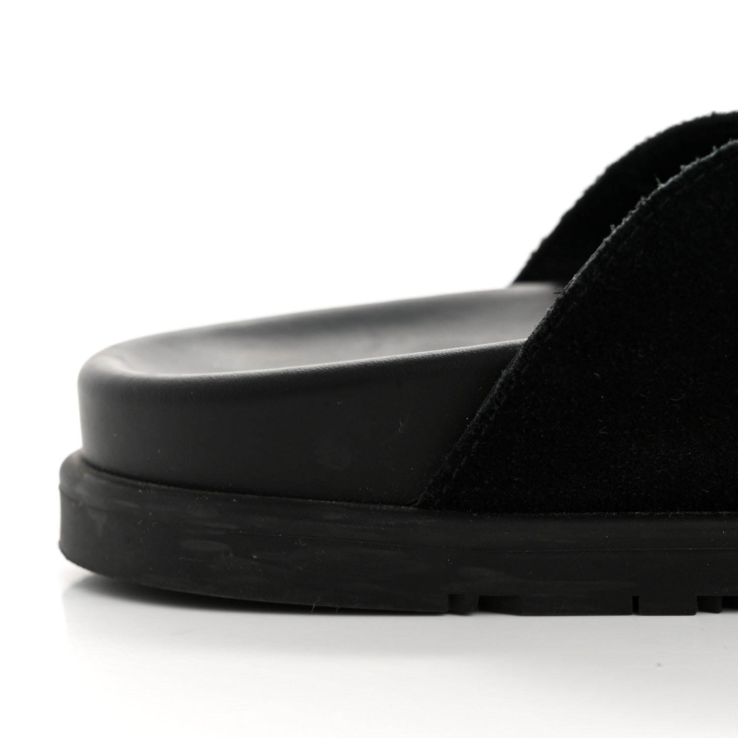 Hermes Suede Calfskin Go Mules 38.5 Black 10 of 10