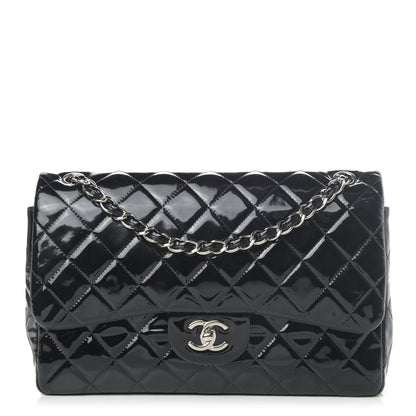 Chanel Patent Quilted Jumbo Double Flap Black 1 of 4