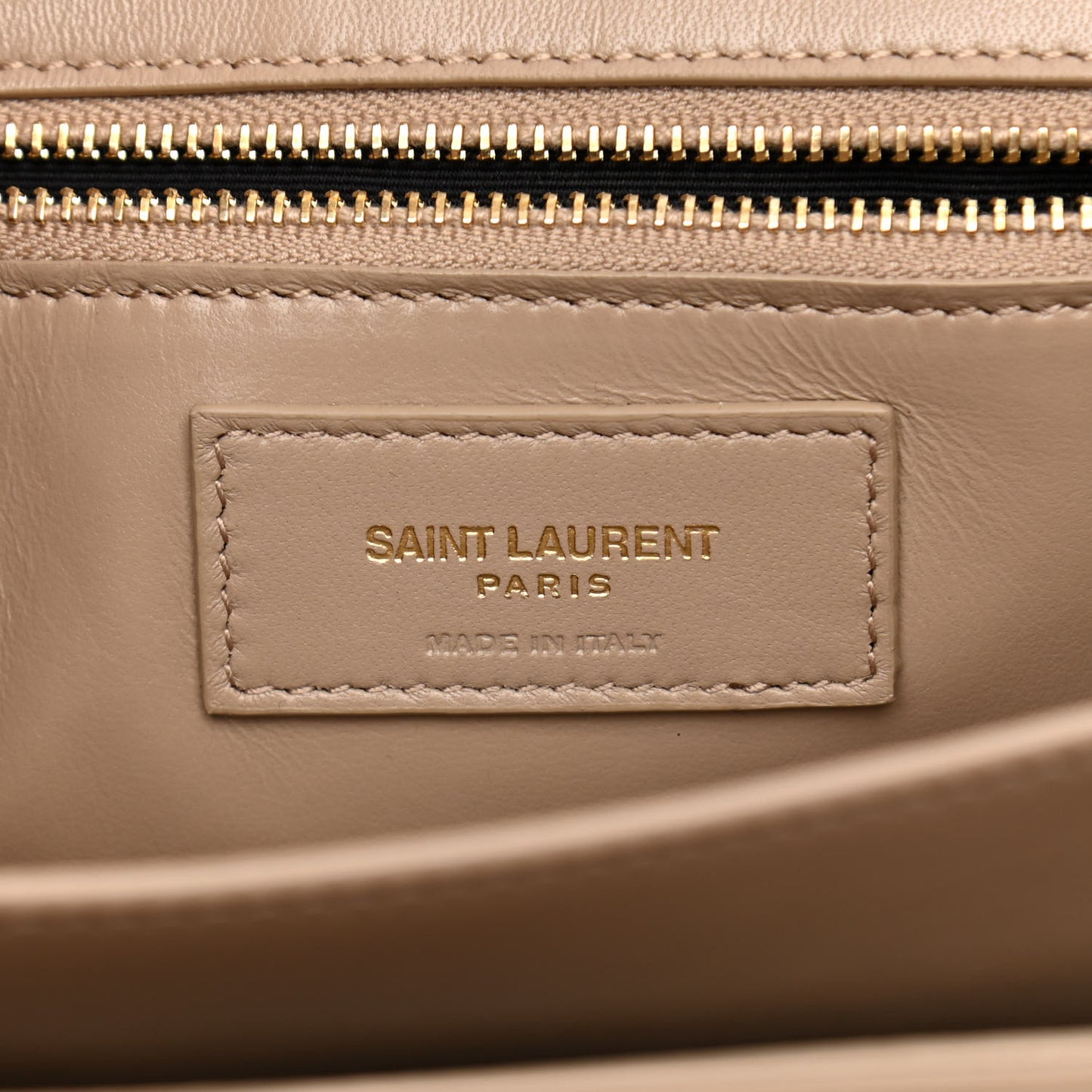 Smooth Calfskin Le Maillon Satchel Dark Beige