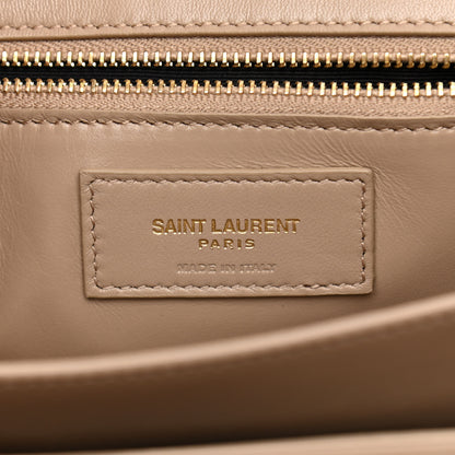 Saint Laurent Smooth Calfskin Le Maillon Satchel Dark Beige 7 of 15