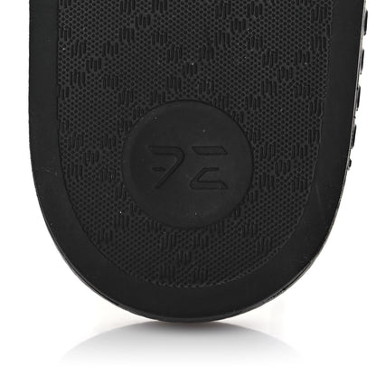 Gucci Rubber GG Monogram Perforated Womens Slide Sandals 39 Black 7 of 8